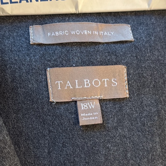 Talbots Wool Gray Blazer Suit Jacket 18w - Picture 5 of 6